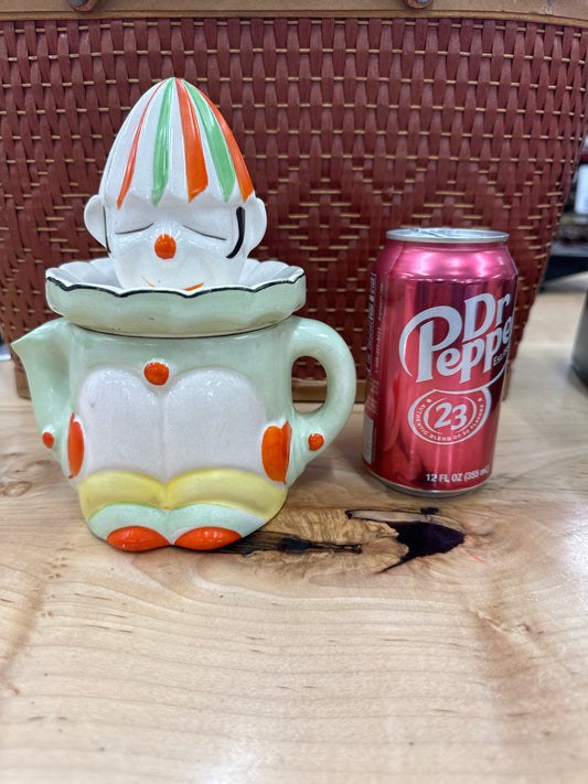 Vintage Mikori Ware JAPAN Hand Painted Clown Juicer