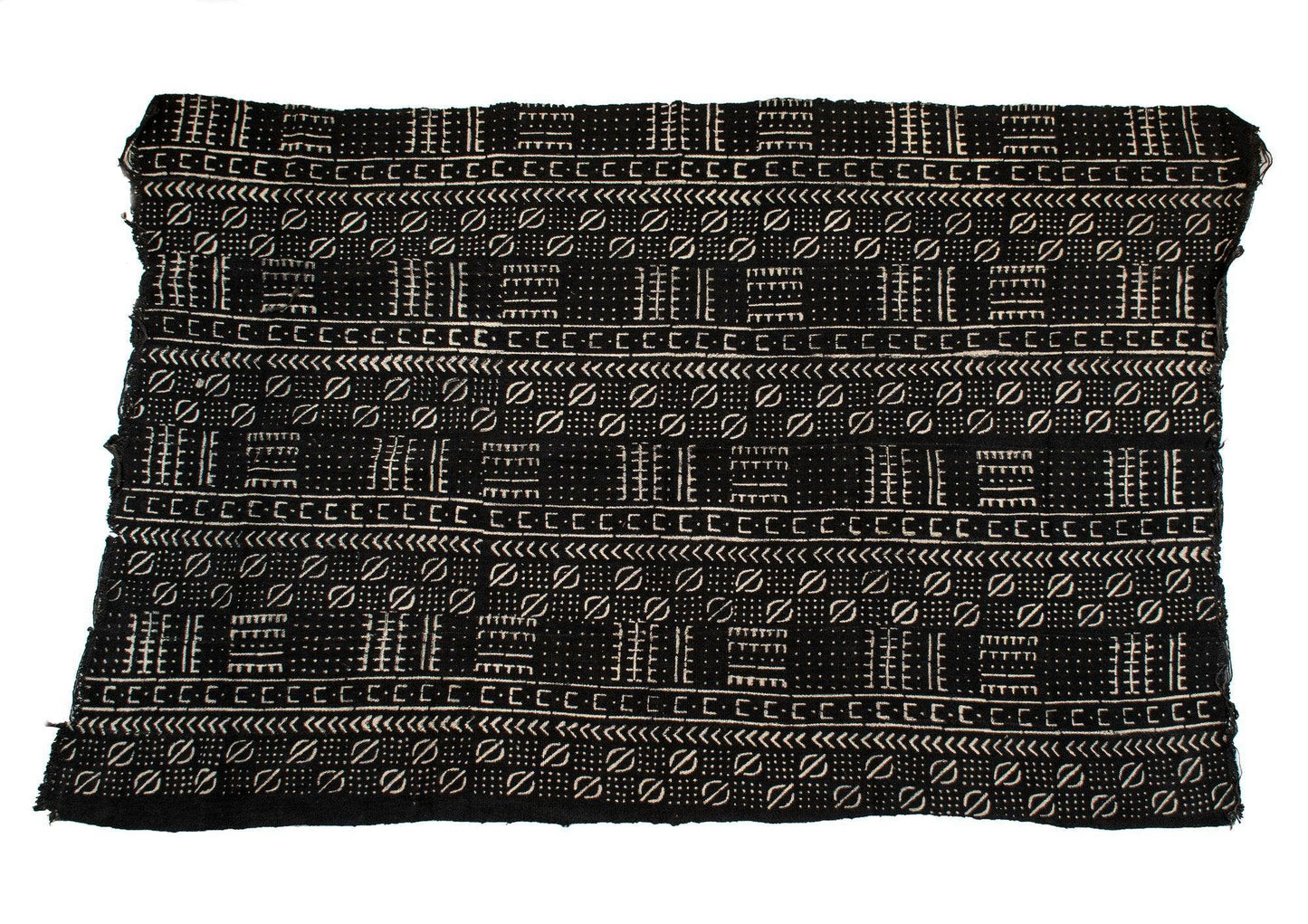 Ebony Black Bogolan Mali Mud Cloth (Mopti Design)