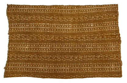 Caramel Brown Bogolan Mali Mud Cloth (Bamako Design)