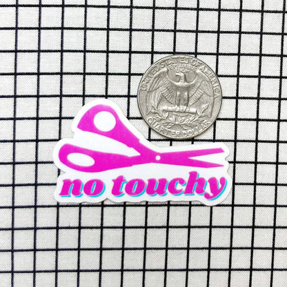 No Touchy! Sewing Scissor And Quilting Vinyl Sticker