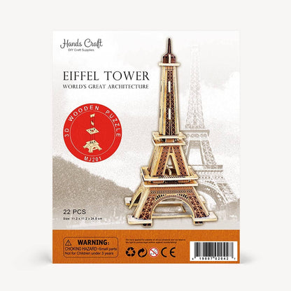 3D Wooden Puzzle: Eiffel Tower