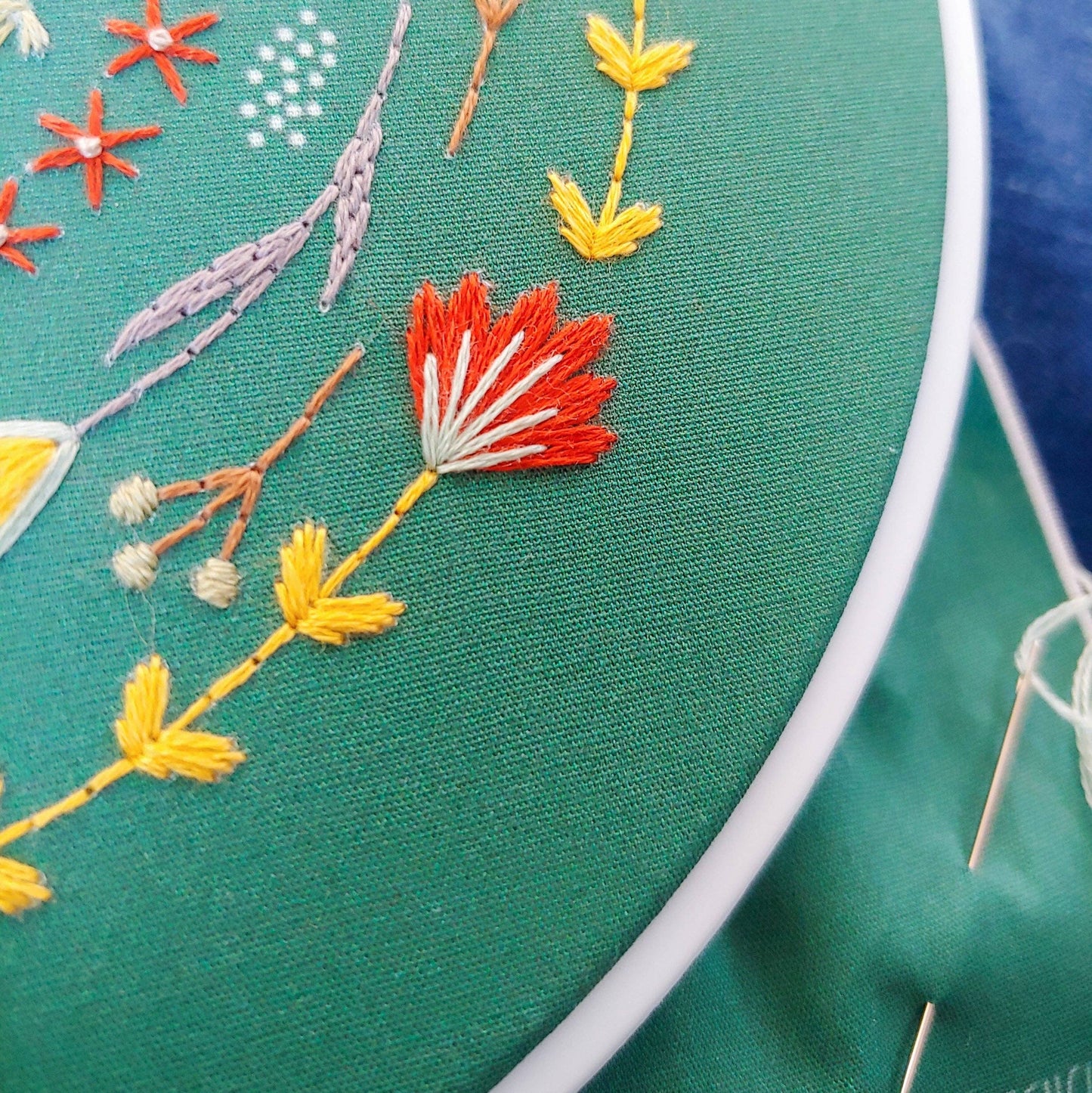 Greenery embroidery kit