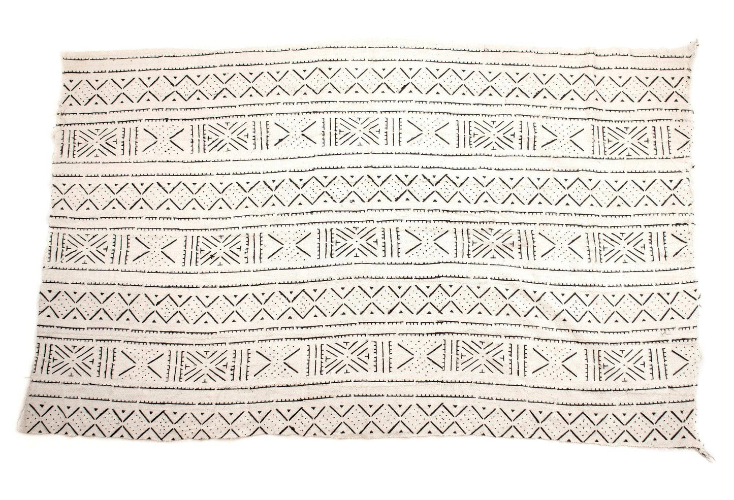 White Bogolan Mali Mud Cloth (Tonka Design)