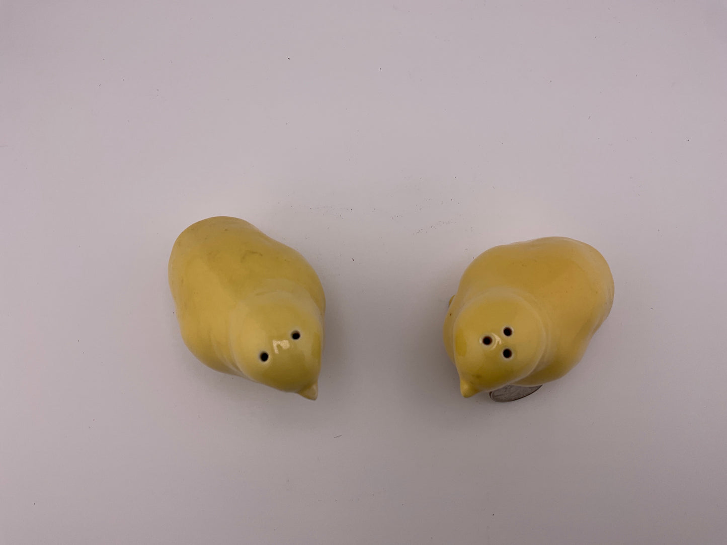 Vintage salt and pepper yellow chicks