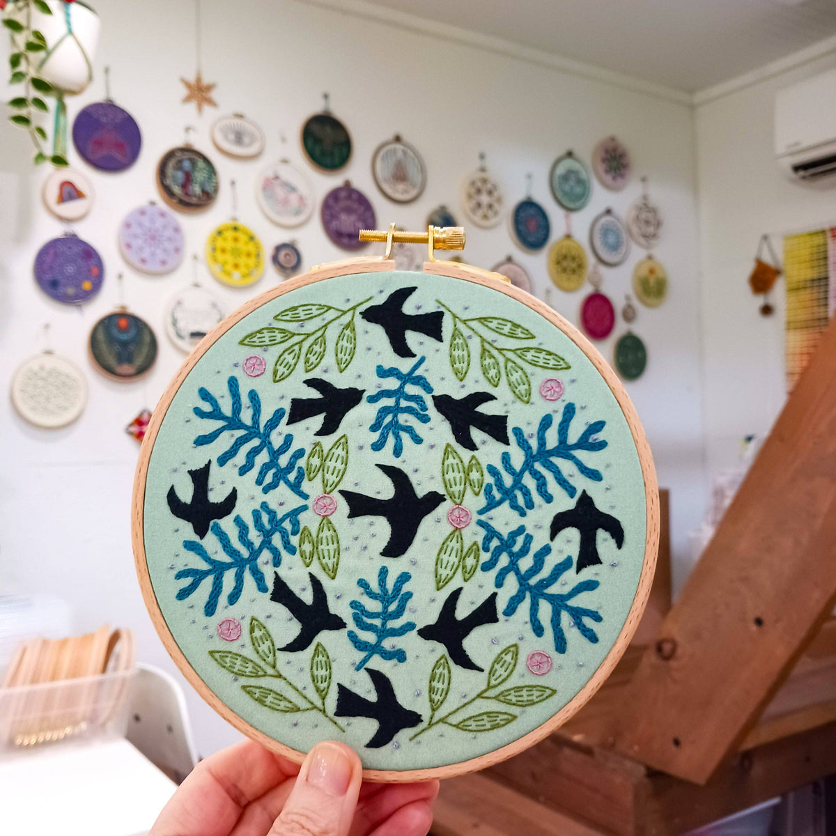 Blackbird embroidery kit