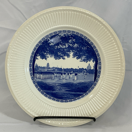 Wedgewood U.S. Naval Academy Plate-Staffordshire Blue w/White Rim