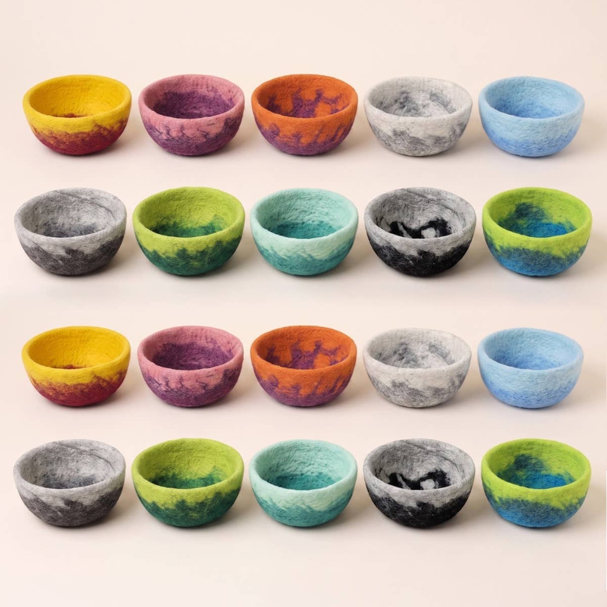 Felt Bowl - Small Ombre | Wool Yarn Bowl | Knitting Bowl