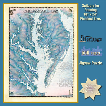 Chesapeake Bay Waterways Map 550 Piece Puzzle