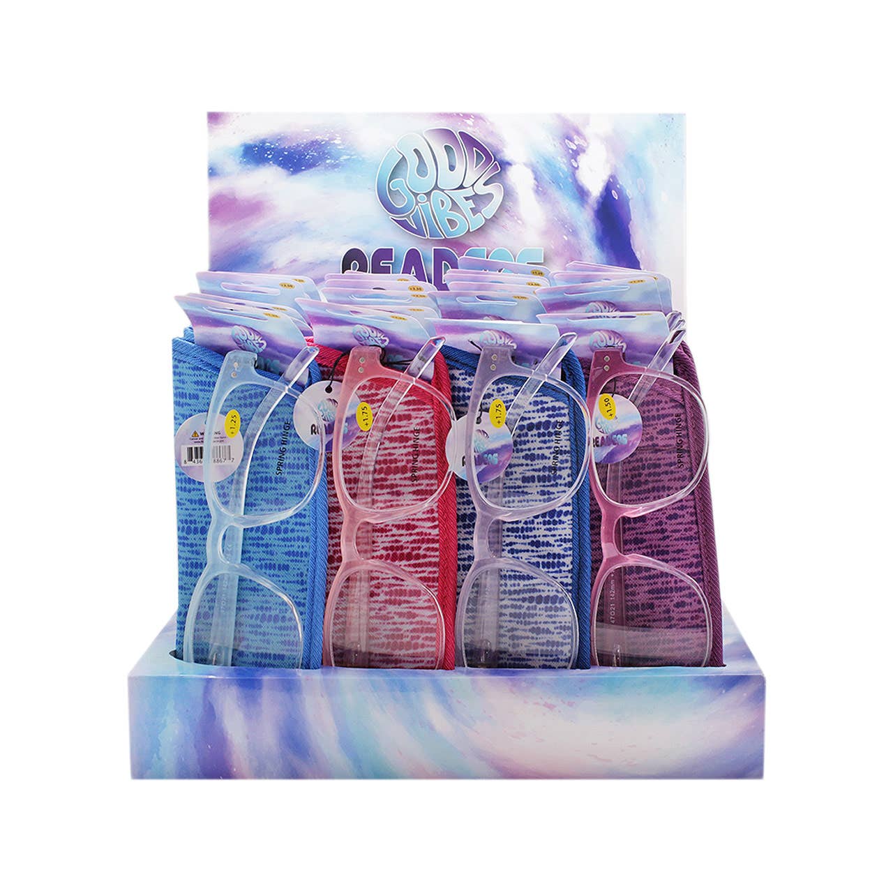 Good Vibes Artistic Readers Glasses with Pouch