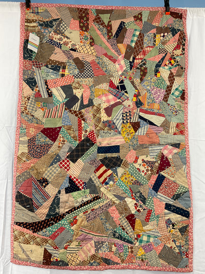 Antique Crazy Crib Quilt