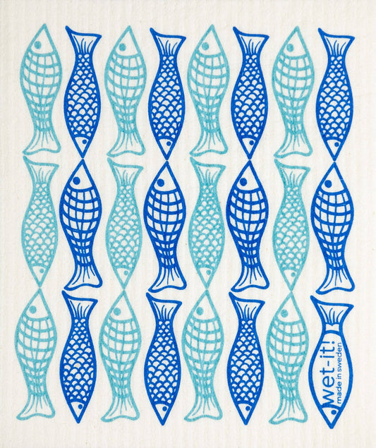 Catch of the Day Blue Swedish Cloth