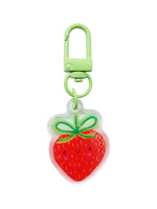 Zipper Gltr Charm Strawberry