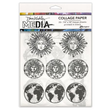 Dina Wakley MEdia Collage Tissue Paper 7.5"X10" 20/PKg
