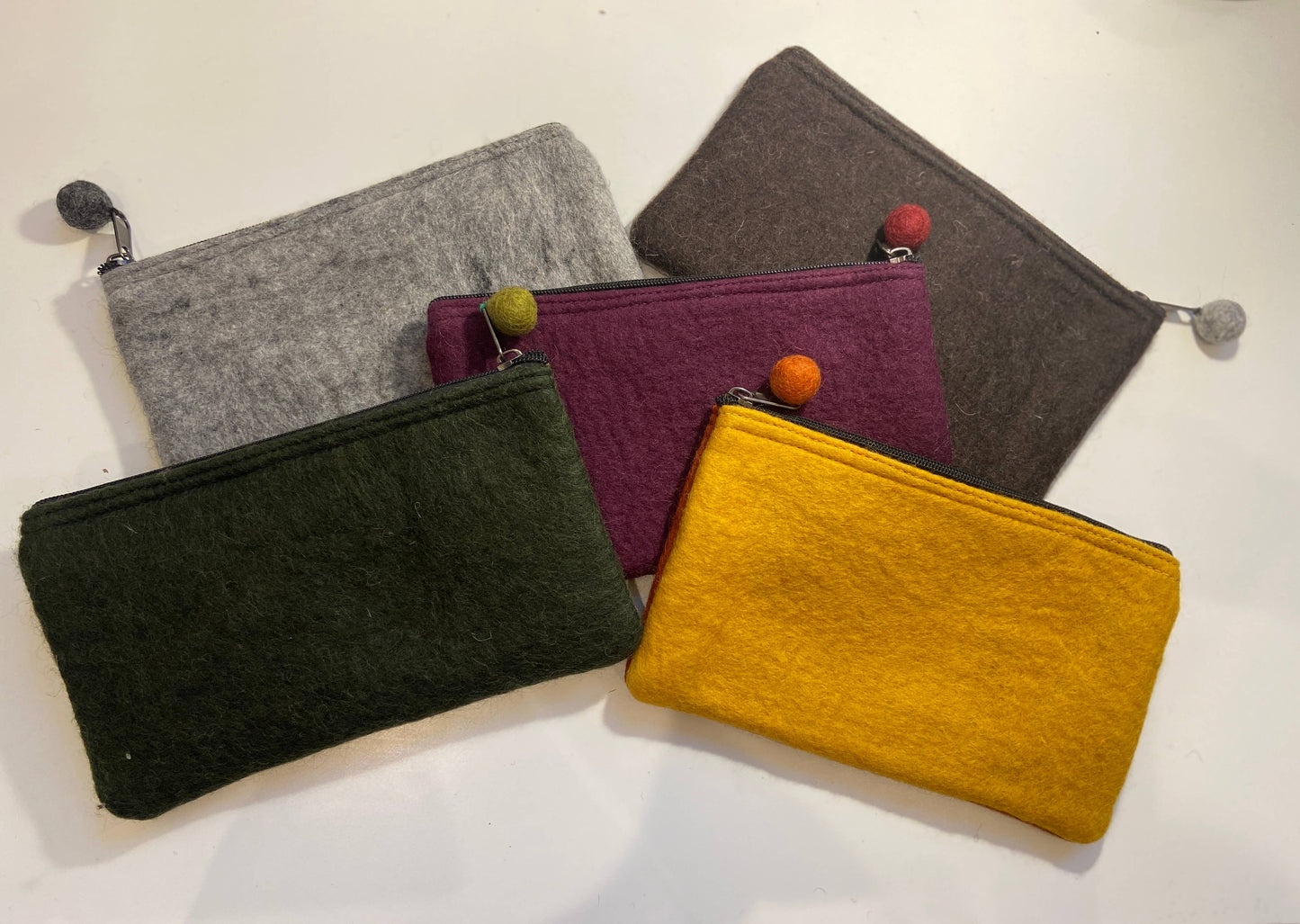 2-Tone Medium Organizer Pouch | Felt Zip Pouch | Makeup Bag