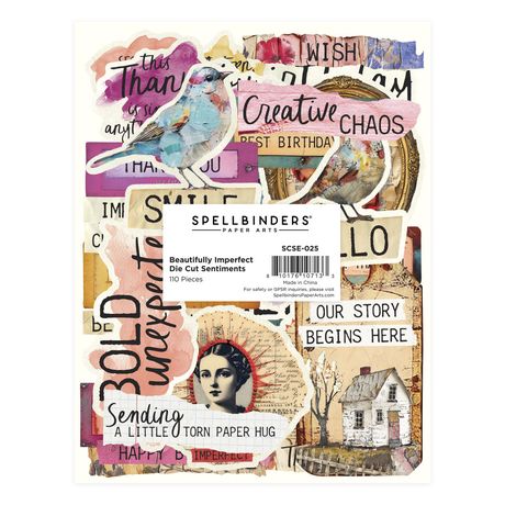 Spellbinders Die Cut Sentiments - 110 pc