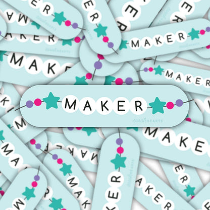 Maker Friendship Bracelet Sticker