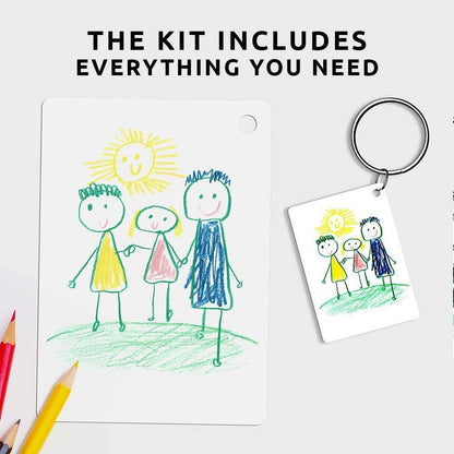 Drawing Shrink Keyring | DIY Personalized Keychain Craft Kit