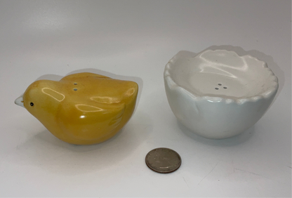 Vintage hatching chick salt and pepper shaker