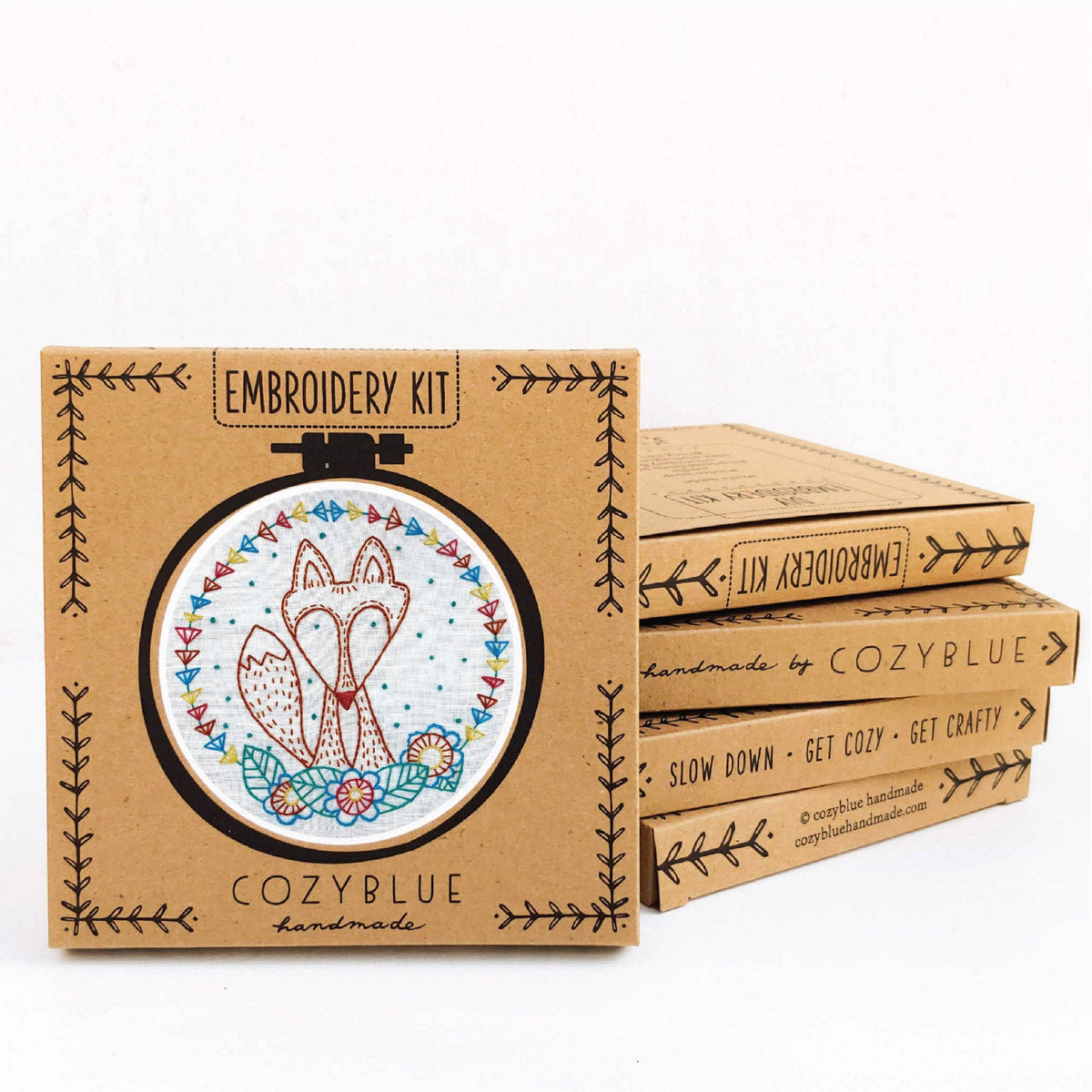 Crafty fox embroidery kit