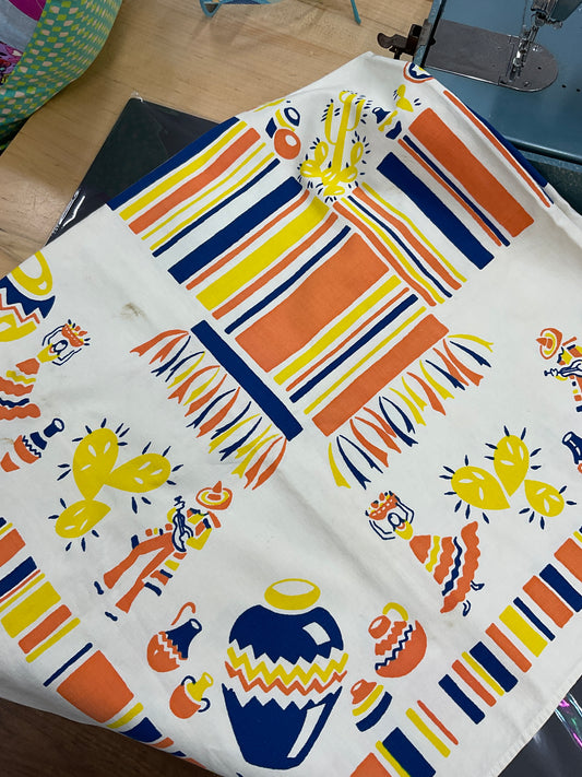 Vintage table cloth 42” x 42”