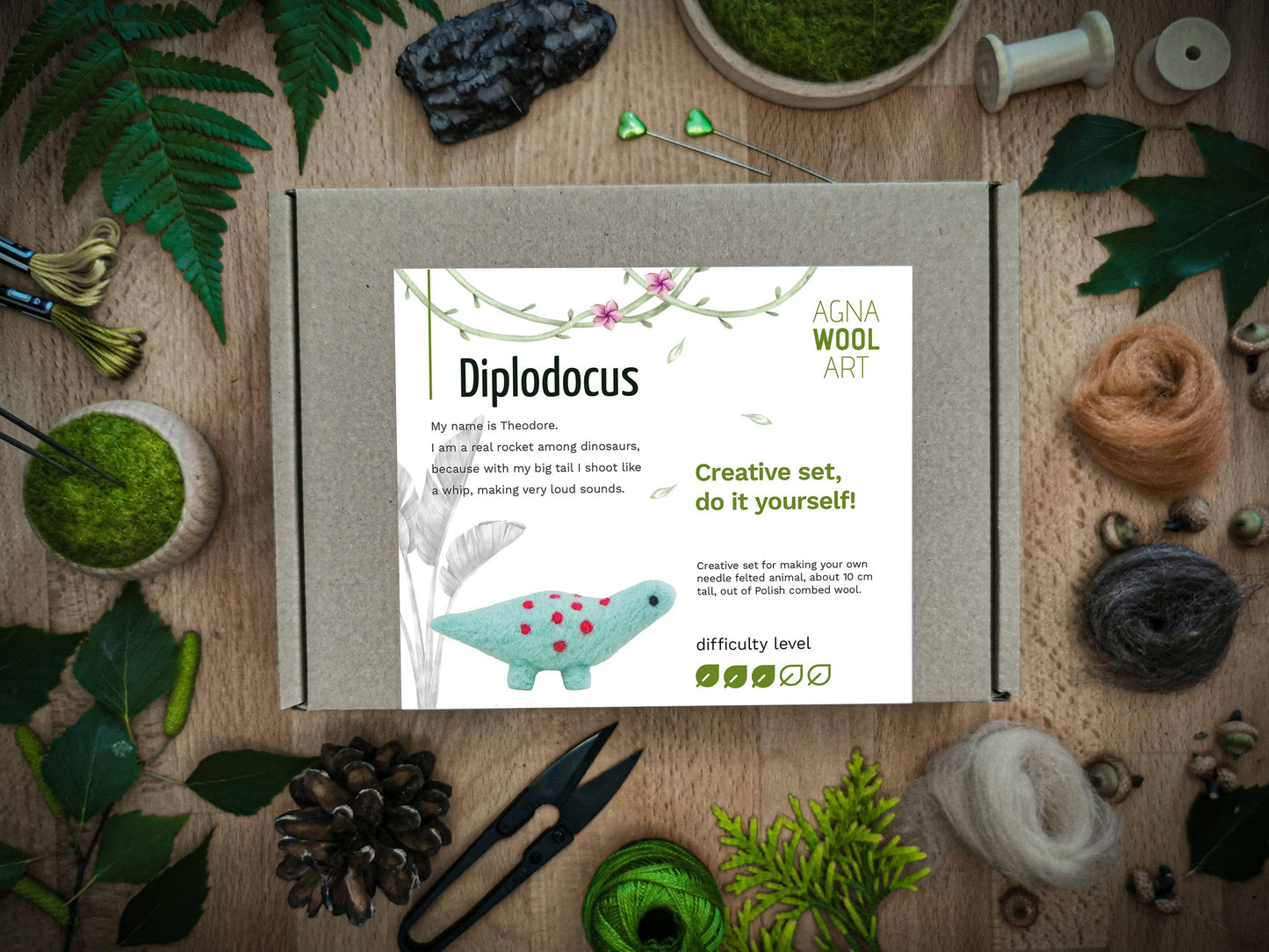 Diplodocus, Needle Felting Kit