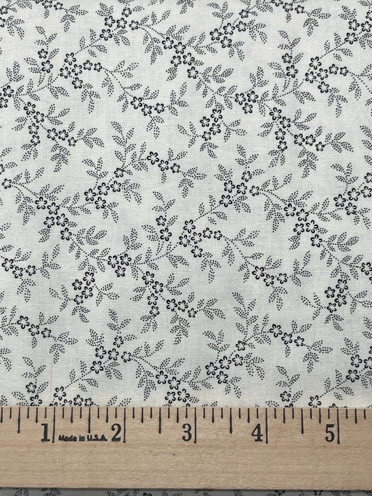 Third Time's a Charm-Black on Ivory Floral