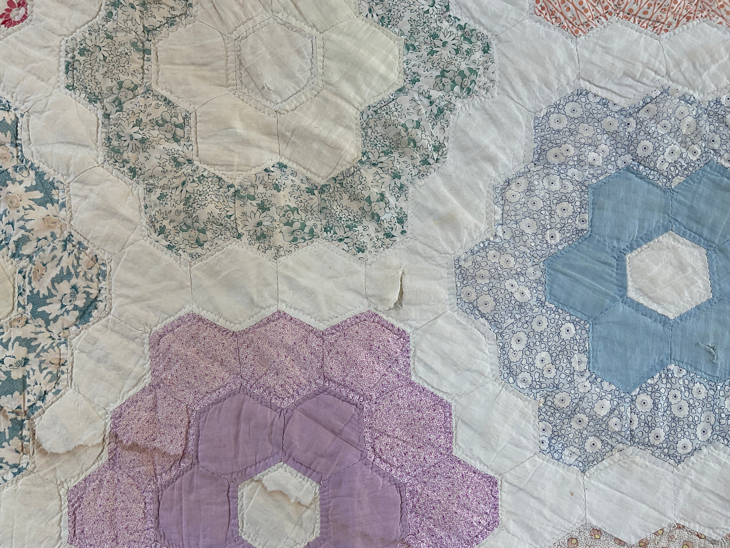 Antique Grandmothers Garden 1930s quilt