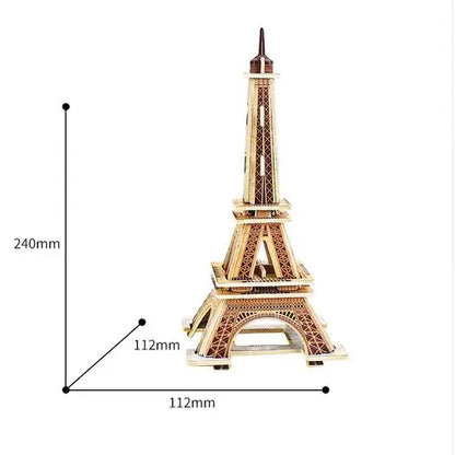 3D Wooden Puzzle: Eiffel Tower