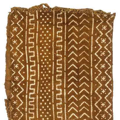 Caramel Brown Bogolan Mali Mud Cloth (Troungoumbe Design)