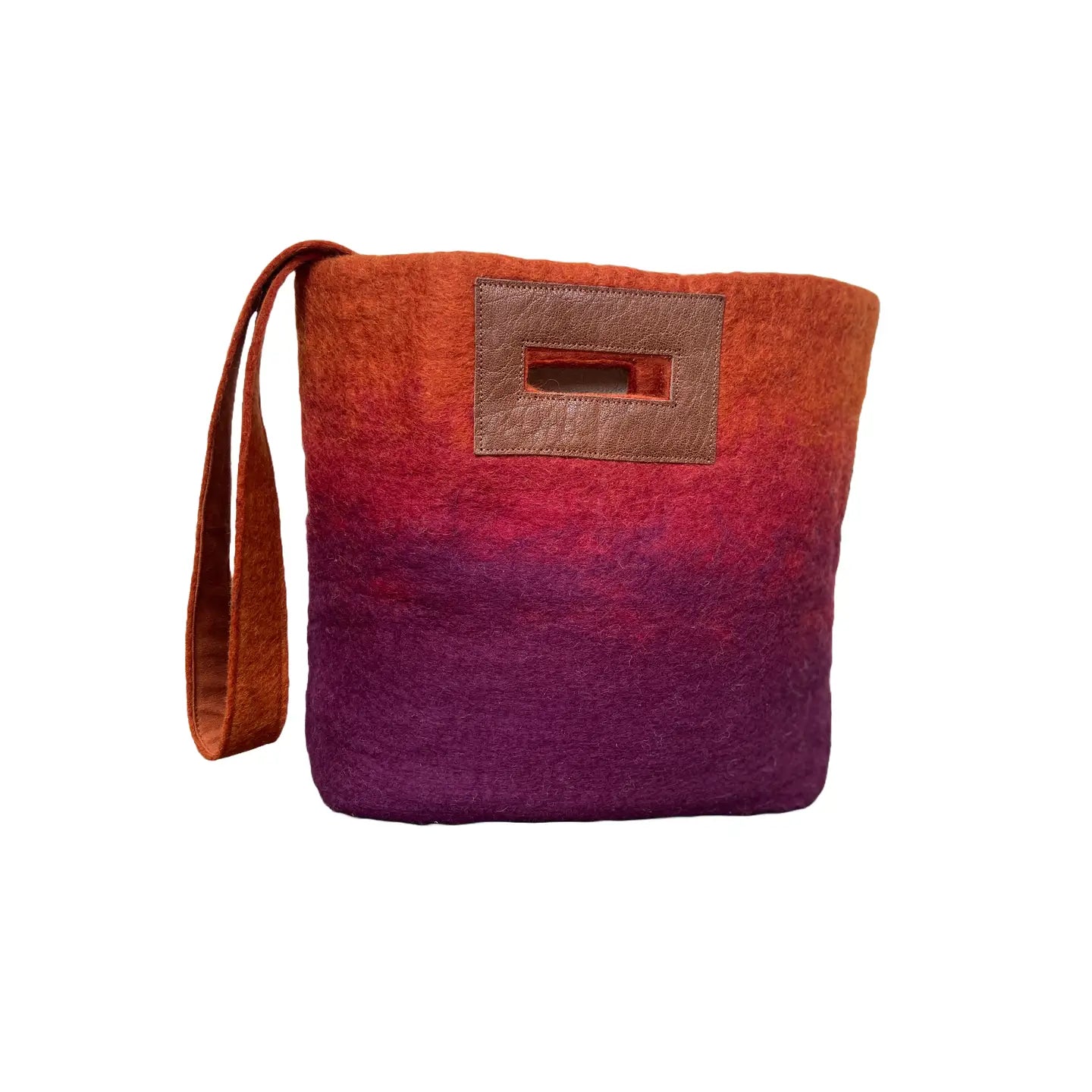Ombre Felted Wool Tote
