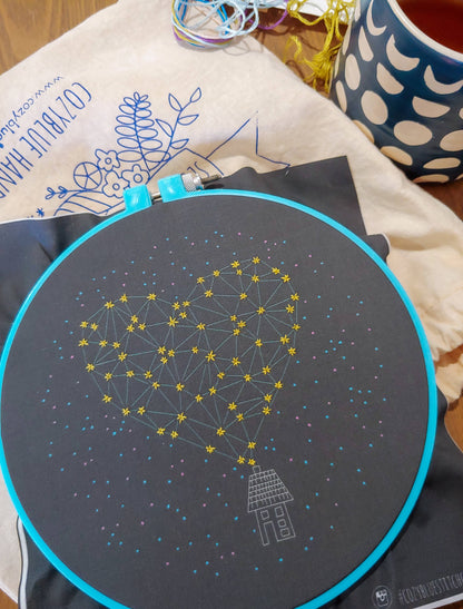 Stargazing embroidery kit