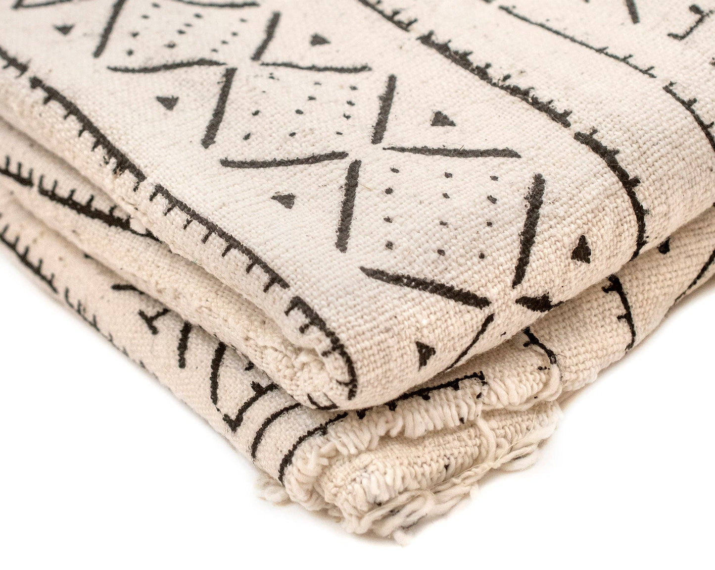 White Bogolan Mali Mud Cloth (Tonka Design)