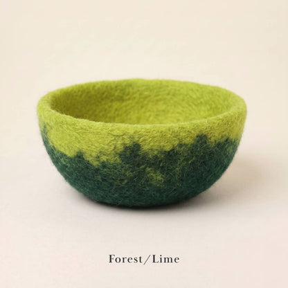 Felt Bowl - Small Ombre | Wool Yarn Bowl | Knitting Bowl