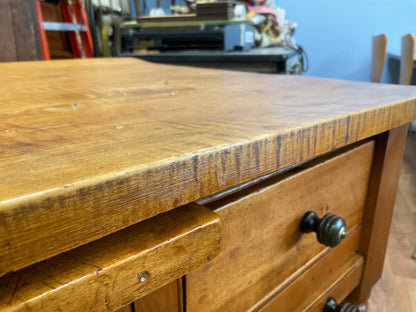 Antique tiger maple bakers - possum table