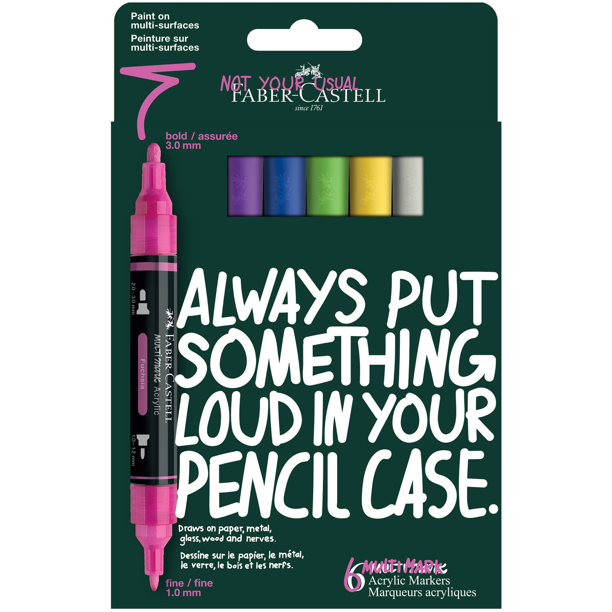 Multimark Acrylic Paint Markers - 6Ct Vibrant Colors