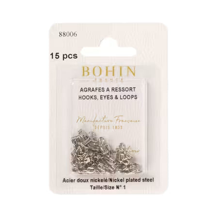 Hook, Eyes & Loops Nickel Sz 1