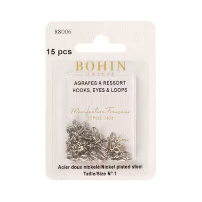 Hook, Eyes & Loops Nickel Sz 1