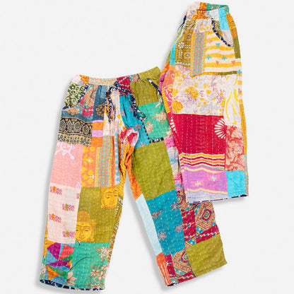 Reversible Kantha Pants