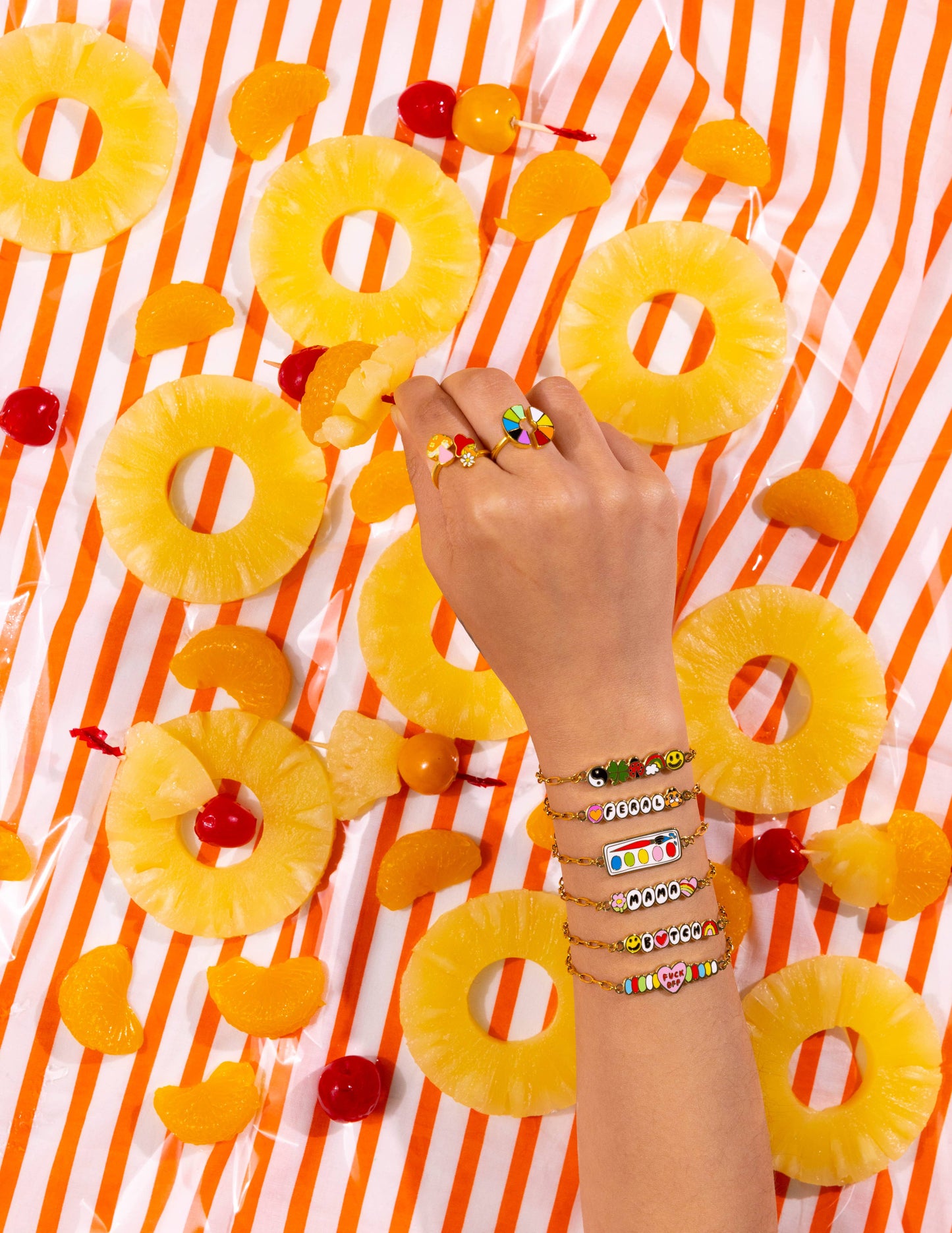 Paint Box Bracelet - 18k Gold Gilt Enamel Jewelry for Artist