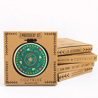 Greenery embroidery kit