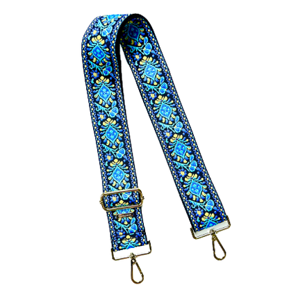 Premium Boho Embroidered Guitar Bag Straps - 10 Colors