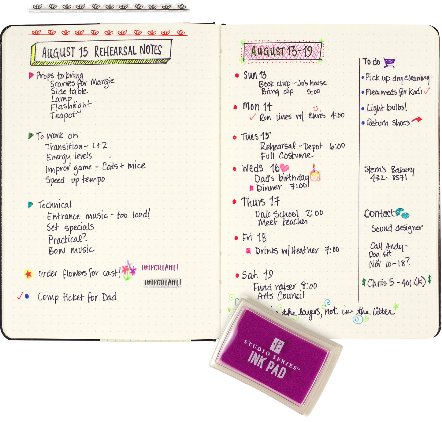 Dot Journaling Clear Stamp Set