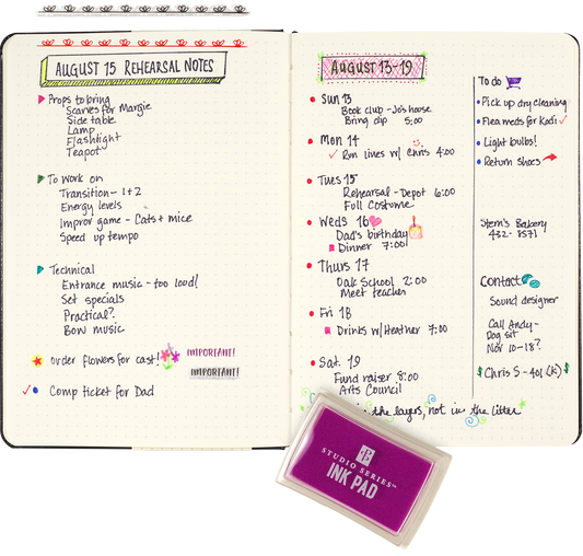 Dot Journaling Clear Stamp Set