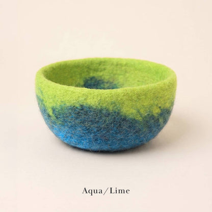 Felt Bowl - Small Ombre | Wool Yarn Bowl | Knitting Bowl