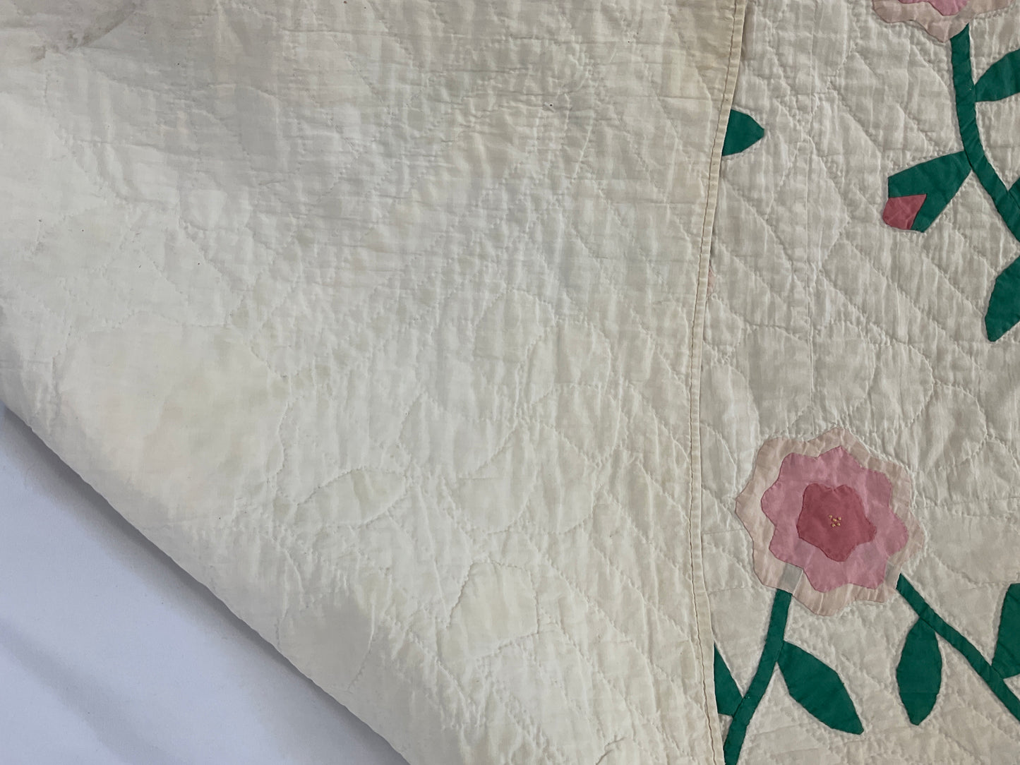 Pink & Green Appliqué Quilt