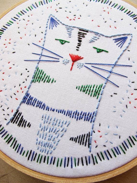 Nigel nine lives embroidery kit