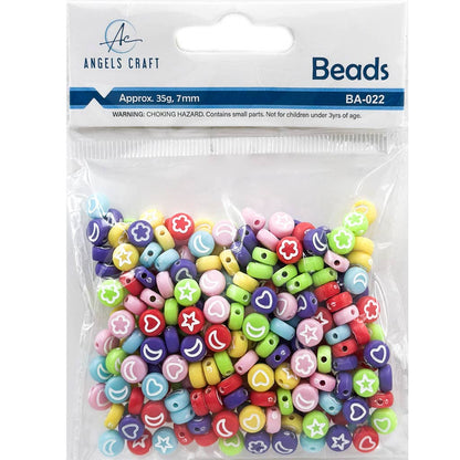Opaque Acrylic Beads - 7mm Flat Round Solid color
