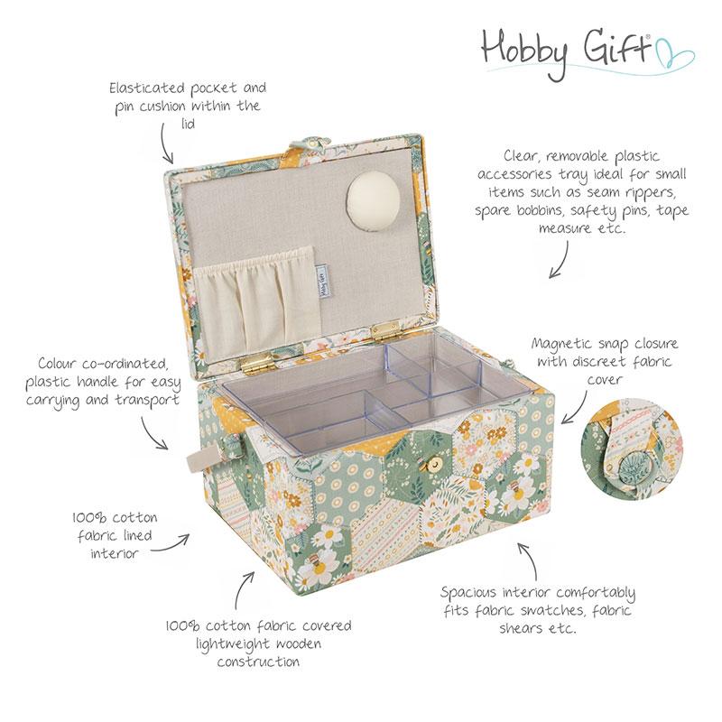 Patchwork Bee Medium Sewing Box