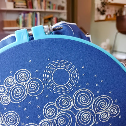 Night sky embroidery kit