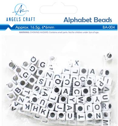 Alphabet Beads - Cube Shape (4 colors available)
